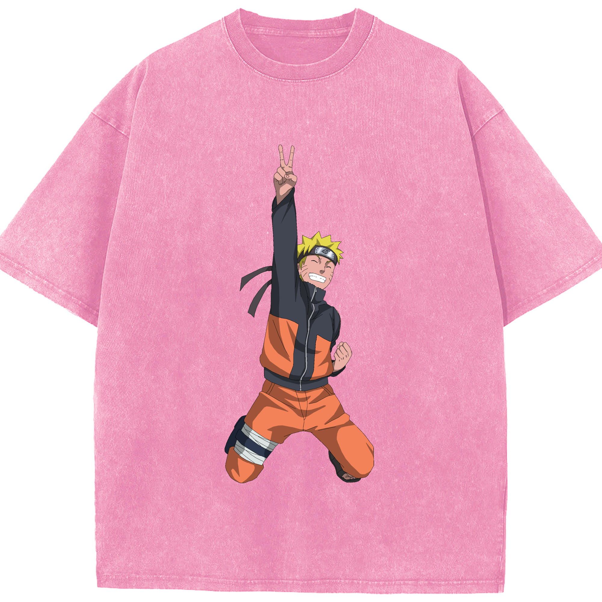 （画像用） NARUTO -ナルト- うずまき ナルト Uzumaki Naruto 綿100% ヴィンテージ風 半袖Tシャツ（フロントプリント）